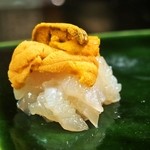 鮨　大和 - 烏賊＆雲丹（2016年4月）