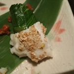 魚店亜紗 - ハモの握り寿司　価格不明　旨かったです。※最後の１個を撮影