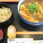 手打うどん一心 - ぎざみカレーうどん定食♪