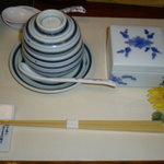 梅の花 - 茶碗蒸し＆ごま豆腐