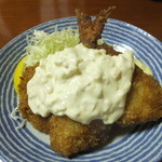 割烹 嶋村 - 日替わり： アジフライ・メンチカツ