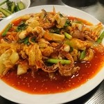 Kankokuryouri Teyan - イカと野菜の唐辛子炒め