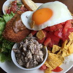 カメイノ食堂 - タコライス+タマゴ 900円+80円