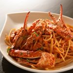 Watari crab tomato cream spaghetti or linguine