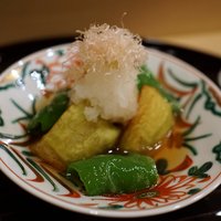 新ばし 笹田 - 賀茂茄子の揚げびたし
                