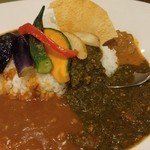 若草カレー本舗 - スペシャルあいがけカレー