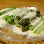 河童の川太郎 - アスパラのバーニャカウダ