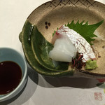 みつ林 - 今日のお造りはシマアジとアカイカ