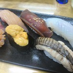鮨辰 - マグロ漬け、イカ、煮
穴子、雲丹