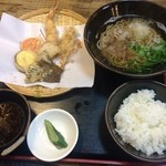 土筆庵 - 天ぷらそば定食