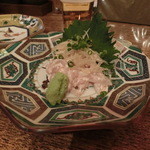 能登金沢の幸 銀座 ふる田 - おまかせ三品の「馬づらハギの肝和え」