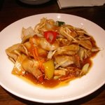 漢陽楼 - イカの中国黒酢炒め