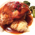 ブラッスリー・グー - 若鶏のローストフランボワーズビネガーソース(Aランチの主菜)