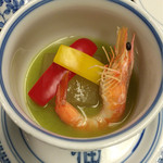 柏屋旅館 - 冬瓜出汁煮　グリンピース餡　2016.05