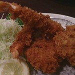 田中屋豚肉店 - ランチとんかつセット  エビひれ