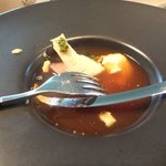 クラフタル - 前菜二品目：牛タンとタケノコ　フォアグラのフラン（スープが入りました）