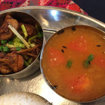 Himarayan Nepa-Rushokudou - 野菜カレーとチキン炒め