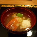 おかだ紅雪庭 - 椀物　きんきと海老しんじょう