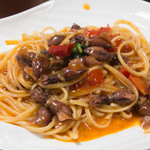 益田食堂 - ホタルイカのトマトパスタ（1,200円）