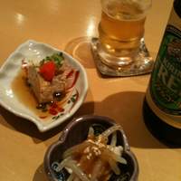 治兵衛 - 先付・あんきもともやしの胡麻だれ掛け