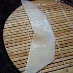 笑乃讃 - 201605肉汁つけうどん [並] 1玉 300g\680 太い部分