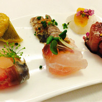 魚介のイタリア料理 murata - 平政　瀬付鯵　雲丹　蝦蛄　アオリイカ　鮑
