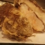 Tempura Iwai - 海老真じょう椎茸包み揚  雪4000円コース