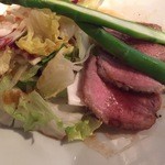 串揚げ×おばちゃん割烹 経堂 ただいま - 鴨！！とサラダ