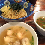 支那そば 八雲 - 201605 白だしつけそば 特製ワンタン付き1020円