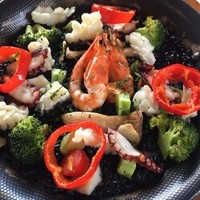 シーフードイタリアン　ポルト - イカスミパエリア