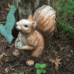 登六庵 - 庭の小動物の置物