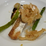 Nayutaka - 温前菜　野菜は万願寺　アスパラガス