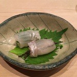 鮨 とかみ - マコガレイの塩昆布巻き