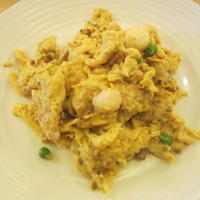 赤坂 四川飯店 - カニ肉と豚ひき肉入り卵炒め