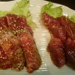 焼肉ホルモン 塩竈 - 特製鹽竈漬カルビ、豚サガリ