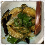 十八番 - 茄子とピーマンの味噌炒め。