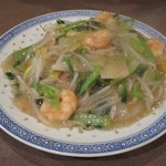 広東料理 留仙閣 - エビ焼麺