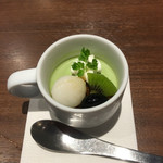 料理　旬仙 - 抹茶ムース白玉入り