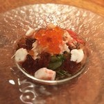 クラブハウスエニ - 海老と蟹と胡瓜のイクラのせ、土佐酢ジュレ