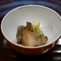 青華こばやし - 「蒸物」蒸し鮑  山葵添え