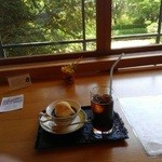 カフェテラス回向院 - コーヒーゼリーとアイスコーヒー