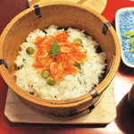 東京 芝 とうふ屋うかい - 桜エビと豆ごはん