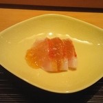 一心鮨 光洋 - キンメのジュレ、うまいがもひとつ薬味のアクセントを!
