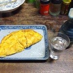 銀嶺 - 澤乃井熱燗、玉子焼