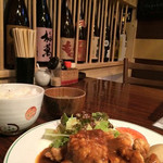 Yakiniku Nabe Horumonya Tenya Wanya - 若鶏の洋風からあげ定食   ¥680-