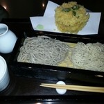 そば処 よし木 - 二色そば、かき揚げ