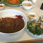 ハッピー - 2016年5月。カツカレーセット。ドリンクも付いて720円。