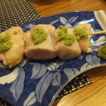 味亭 風花 - ササミ（レア）串焼（わさび）