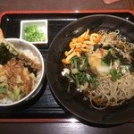 みやび - 山菜なめこおろしそば・ミニ天丼