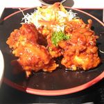 ひご家 - 黒酢餡かけ鶏唐揚げ